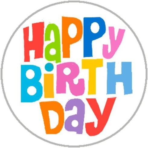 Happy Birthday Envelope Seals - 1.2" Happy Birthday Stickers, 144 Stickers