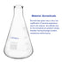 Glass Narrow Mouth Erlenmeyer Flask, 2 L Borosilicate Glass Heavy Wall Flask with Heavy Duty Rim