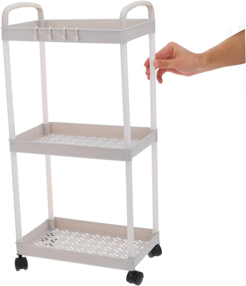 Tofficu Utility Rolling Cart Slim Cart with Wheels Modern Storage Organizer for Kitchen Bathroom Office Multi Shelves