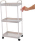 Tofficu Utility Rolling Cart Slim Cart with Wheels Modern Storage Organizer for Kitchen Bathroom Office Multi Shelves