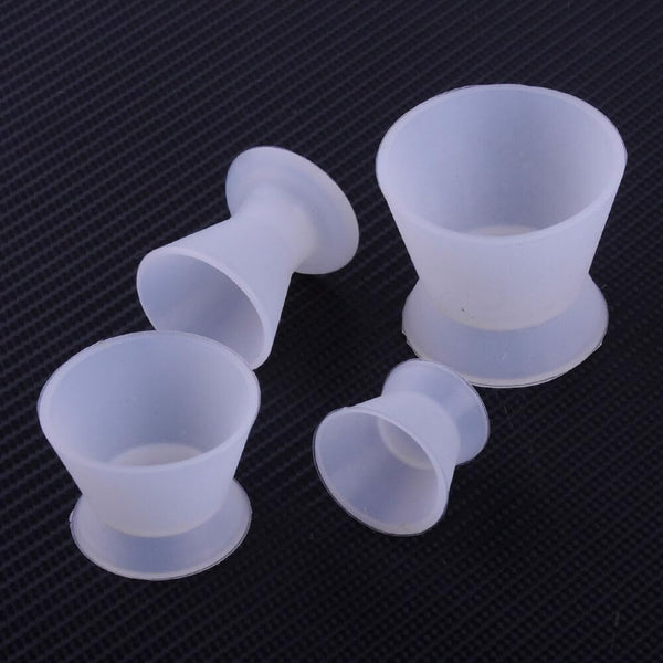 4 Pcs/Set Flexible Silicone Dappen Dish Mixing Bowl Cup, 4 Sizes for Dental Lab