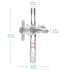 StonyLab Vacuum Glass 3-Way Flow Control Adapter, Borosilicate Glass Adapter with Standard 14/20 Taper Joint and PTFE
