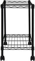 Oceanstar Portable 1-Tier Rolling File Cart, Black, 24 in