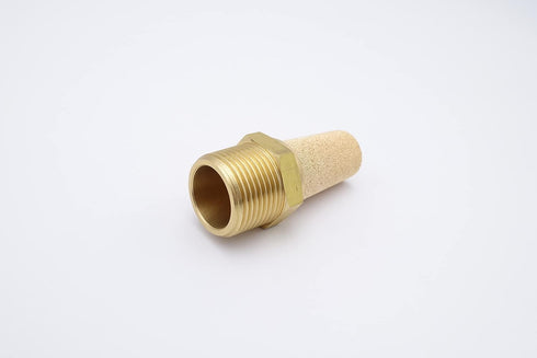 Pneumatic Air Muffler, Sintered Bronze Brass Muffler Filter, 3/4" Male NPT Noise Reduce Air Solenoid Valve Silencer