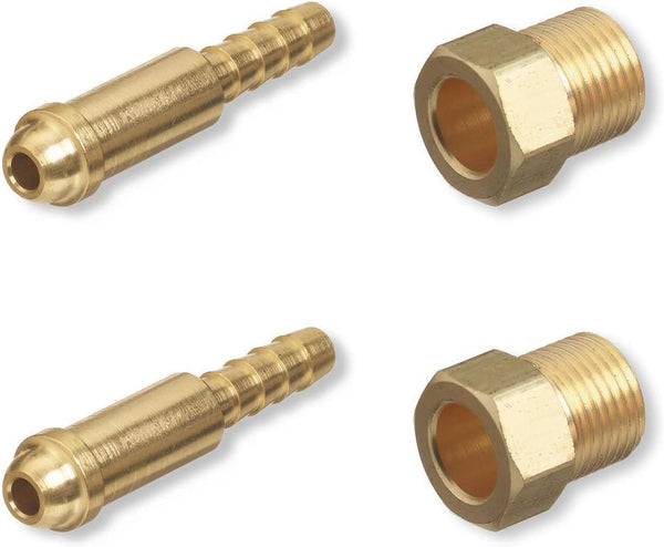 Argon Nut & Nipple x 1/4" Hose Barb, Mig Tig Welding Fitting Inert Gas, 2 Sets by Generic