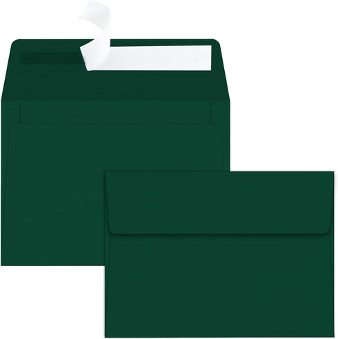 YINUOYOUJIA 50 Packs A7 Self Seal Envelopes for Invitations, 5x7 Cards, Square Flap, Great for Weddings and Parties