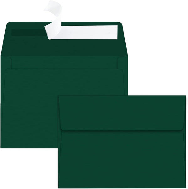 YINUOYOUJIA 50 Packs A7 Self Seal Envelopes for Invitations, 5x7 Cards, Square Flap, Great for Weddings and Parties