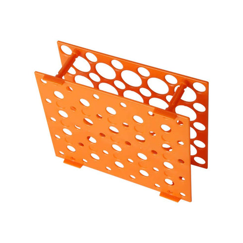 50-Holes Centrifuge Tube Rack, Detachable Lab Test Tube Holder for 10ml/15ml/50ml (2 Racks, Orange)
