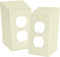 Bates Duplex Wall Plate, 12 Pack, Light Almond Electrical Outlet Cover Plates