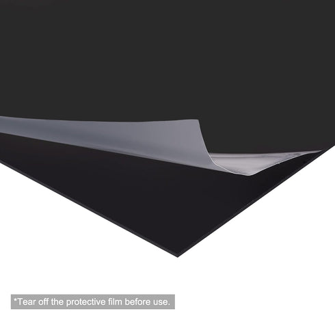 MECCANIXITY Black ABS Plastic Sheet 10x8x0.02inch for DIY Crafts, Building Model, Pack of 4