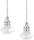 Fukaisu 2pcs Crystal Ceiling Fan Chain Extenders, Decorative Light Pull Strings Extension with