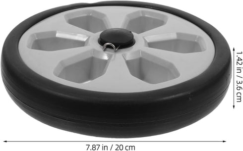 Set 2 7.87 Inch DOITOOL Shopping Cart Wheels Replacement of Heavy Duty Foldable Utility Trolley Wheels for Grocery Cart