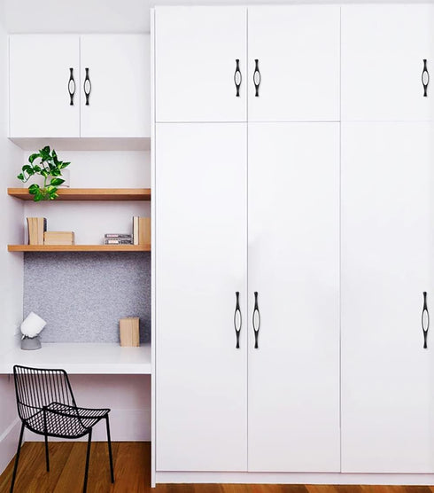 SHOUCAN Vintage Arched cabinets pulls Hardware Handle White Ceramics for Kitchen Bathroom Desk Bedside Table Drawer