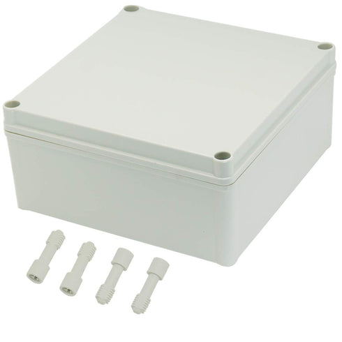 Zulkit Junction Box, ABS Plastic Dustproof Waterproof IP67, Universal Electrical Project Enclosure, 7.87 x 7.87 x 3.74