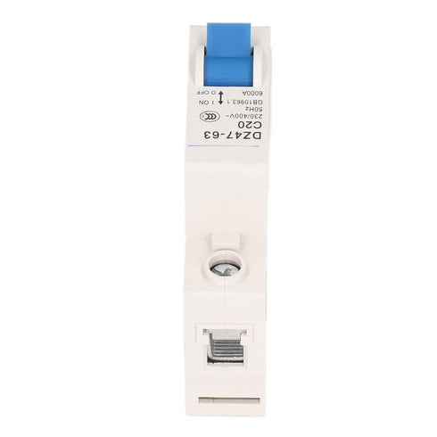 C20 1P Miniature Circuit Breaker, MCB DIN Rail Mounting Isolator 230V 400V 20A for Lighting in Buildings