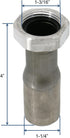 1-1/4" Stainless Steel Sink Drain Tailpiece with Nut and Washer for 1 NPS Bar Sink Drain (1-1/4" Tailpiece)