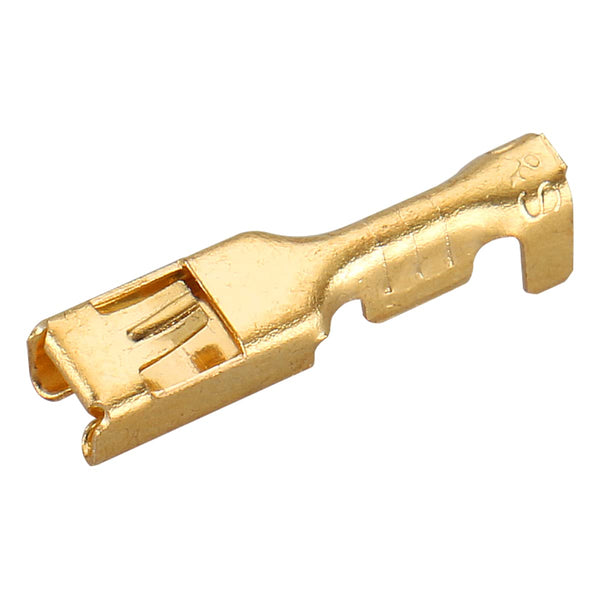 Baomain 0.11" Female Spade Quick Splice Crimp Terminals, Non Insulated, Pack of 100