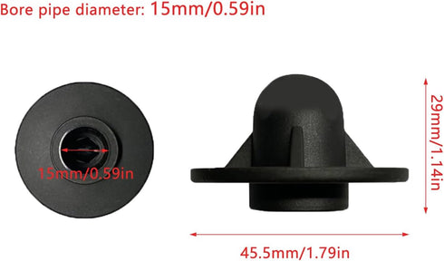 UtySty 4 Pack 15mm/0.59" Camping Chair Feet Replacement Cap Covers Anti-Sinking Tips for Ultralight High Back Folding