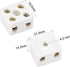 uxcell 2 Way Ceramics Terminal Blocks, High Temp Porcelain Connectors for Electrical Wire Cable, 5 Pcs