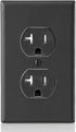 Leviton T5820-E, 20 Amp Tamper-Resistant Duplex Outlet, Black