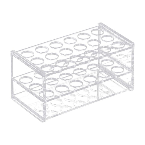 Clear Acrylic Test Tube Holder Rack for 18 Holes, Tube Vial Holder, Makeup Brushes Drying Rack for 10ml 15ml Test Tubes