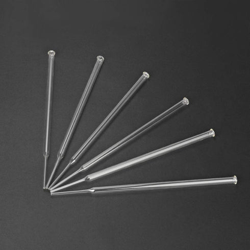 StonyLab Glass Dropper Pipettes, Thick Borosilicate Glass, 3ml Non-Graduated Liquid Transfer Pipettes, Set of 100