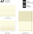 5" 7" Set A7 50 Pack x Blank Ivory Greeting Cards - Heavyweight Cream Foldover Cards and Envelopes for Wedding