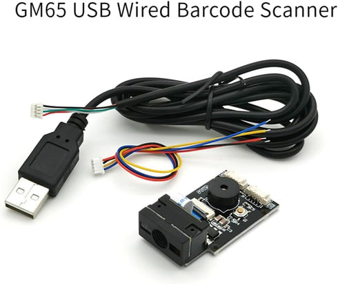 Bloepum GM65 1D 2D CMOS USB Wired Barcode Scanner Bar Code Reader QR Code Reader Module Buzzer for Reminding with Cable