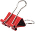 JAM PAPER Small Colorful Binder Clips, 3/4 Inch (19 mm), Red, 25/Pack