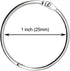 FavorFishFans (1.0In/30PCS) Metallic Loose Leaf Binder Rings, Nickel Plated, for Flash Cards Rings, Office Book Rings