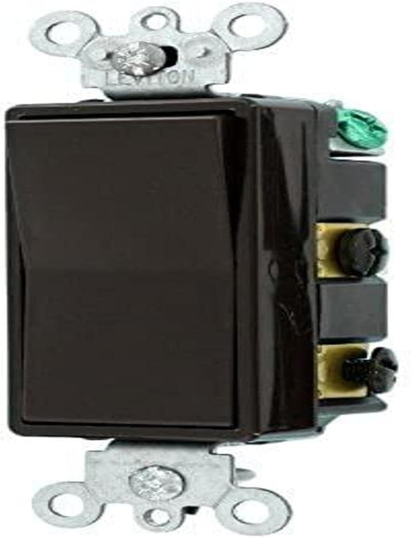Leviton 5604-2 15-Amp 120/277-Volt Residential Grade Decora Rocker 4-Way AC Quiet Switch, Mahogany , Brown by Leviton