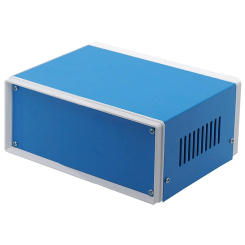 Zulkit Blue Metal Junction Box, DIY Electric Enclosure Case, Preventive Case, 7.9 x 6.5 x 3.5 inch.