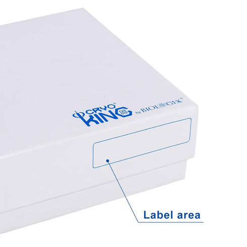 Cardboard Cryogenic Lab Freezer Box, 100-Well Microtube Storage Box, Plastic Coating, Pack of 5