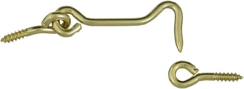 National Hardware Hooks and Eye, Solid Brass, 2-1/2 Inch, N118-133