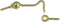 National Hardware Hooks and Eye, Solid Brass, 2-1/2 Inch, N118-133