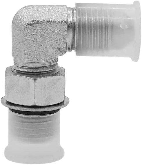 (2-PACK) 6801-06-06-NWO Hydraulic Hose Adapter Fitting 3/8" Male JIC to 3/8" Male Adjustable Nut O-Ring Boss