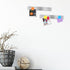 Magnetic Bulletin Strips 5PCS Self Adhesive Frameless Stainless Iron Bar with 10 Magnetic Buttons for Memo Photo Notes