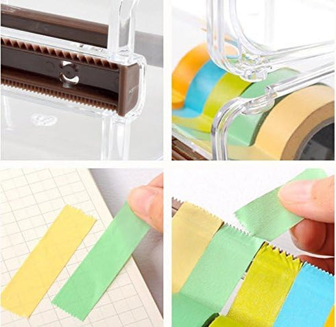 Transparent Tape Cutting Machine, Mini Tape Storage Box, Double Zigzag Office Tape Separator (excluding tape)