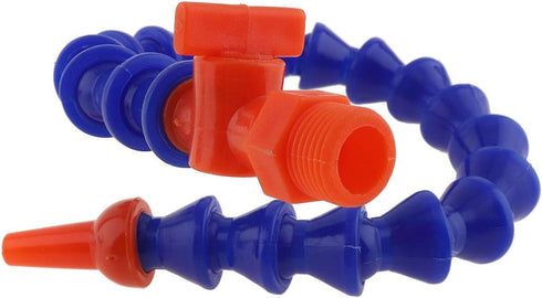 ChgImposs 1/4" Thread Flexible Water Oil Coolant Pipe Hose with Switch, Round Nozzle for CNC Machine/Milling/Lathe