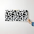 Removable Wallpaper Swatch - Cow Print Black White Farm Animal Cattle Dairy Milk Custom Pre-Pasted Wallpaper by