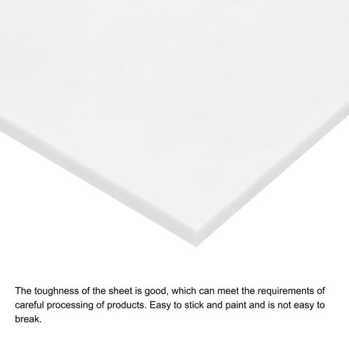 MECCANIXITY White ABS Plastic Sheet, 7 x 4 x 0.16 Inch for Building Model, DIY Crafts, Pack of 1