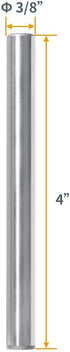 POWERTEC 71473 Hardened Steel Dowel Pins 3/8 Inch, Heat Treated for Accurate Alignment – 4 Pack