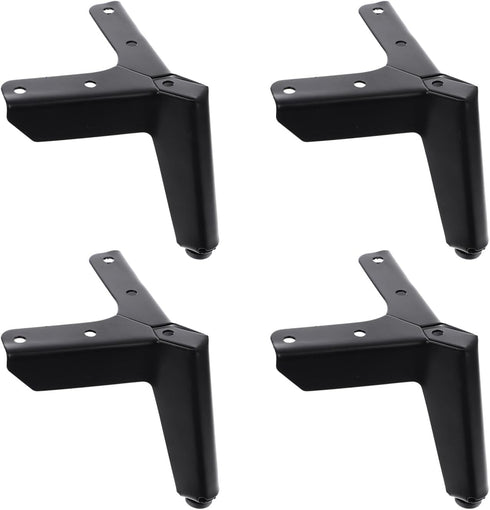 4pcs 100mm Matte Black Metal Furniture Legs Set, Triangle Sofa and Bedside