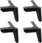 4pcs 100mm Matte Black Metal Furniture Legs Set, Triangle Sofa and Bedside