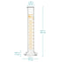 stonylab Graduated Cylinder, 2-Pack B Grade Borosilicate Glass Cylinder with Stable Hexagonal Base, 100 ml