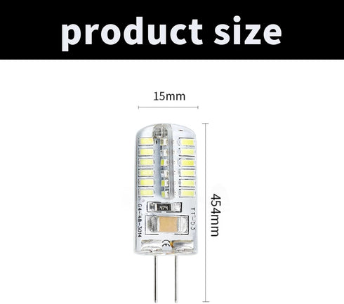 5pcs G4 LED Bulb: 12V 4W AC/DC Landscape Light Bulbs, Bi-Pin Base, Equivalent to 20W-30W T3 Halogen Replacement (Warm