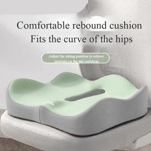 Generic 15.7"x13.4"x3.15" 9 (Grey-1) Orthopedic Seat Cushion with Hollow Design for Office Chair Car Airplane Relieving