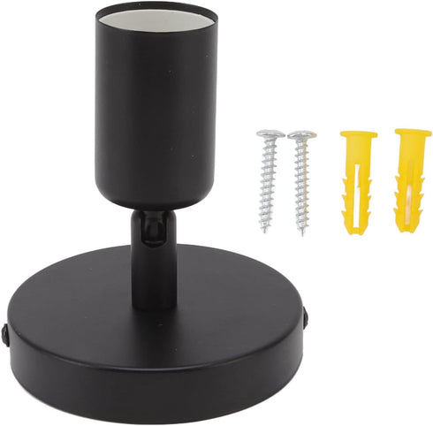 Locadence E26 E27 Wall Lamp Holder, 180 Degree Modern Adjustable Wall Lamp Base,