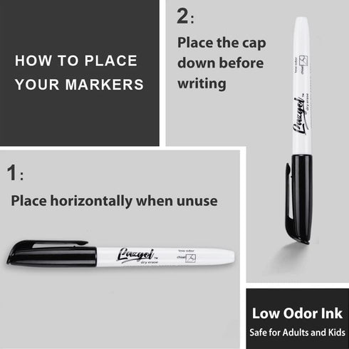 Dry Erase Markers Bulk, 96 Pack Black Chisel Tip Low Odor Whiteboard Markers for School, Office, Writing on White Board