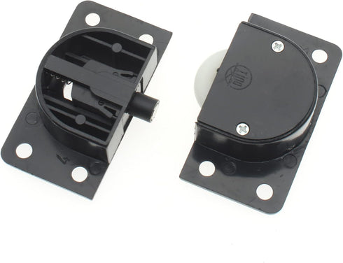 Cabinet Wardrobe Sliding Door Pulley Closet Sliding Door Wheels Sliding Cabinet Door Hardware (Black)